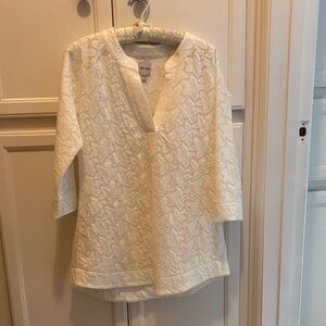 NIC+ZOE Cream Textured Women's Tunic